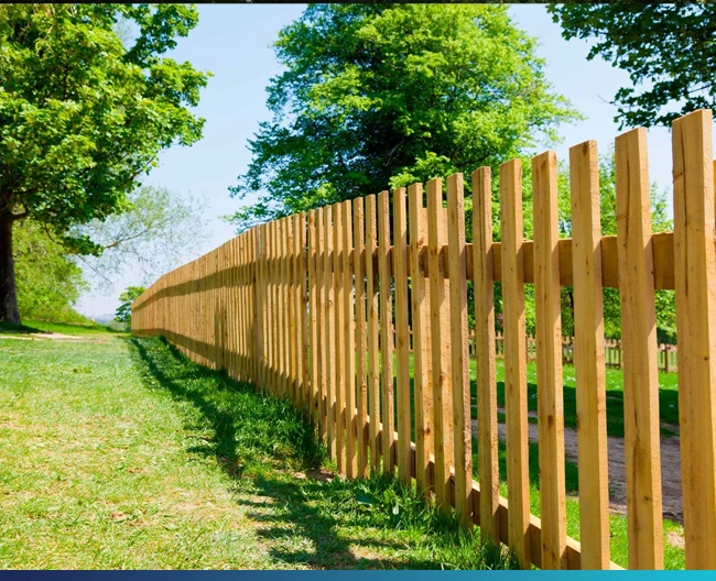 Wooden fencing